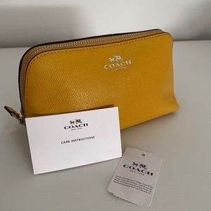 Coach Mustard Yellow Cosmetic Pouch